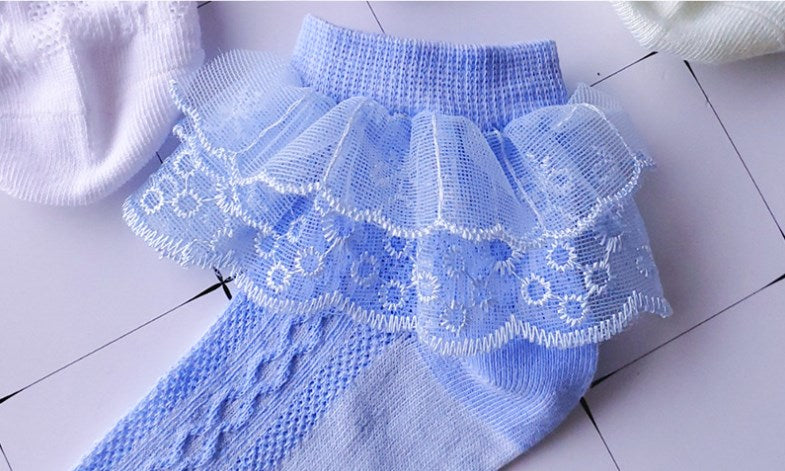 Girls Frilly Lace Party Socks NZ