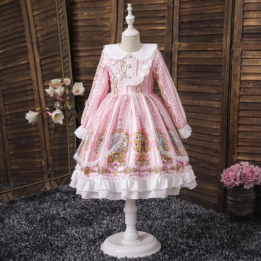 Pink long sleeve Lolita dress