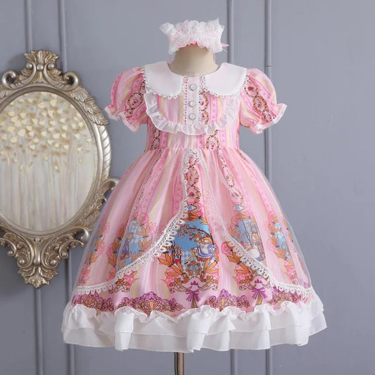 Pink short sleeve Lolita dress