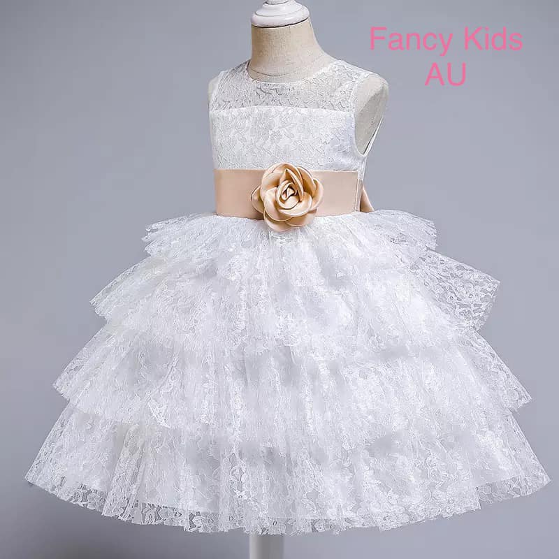 Rosy lace dress- White