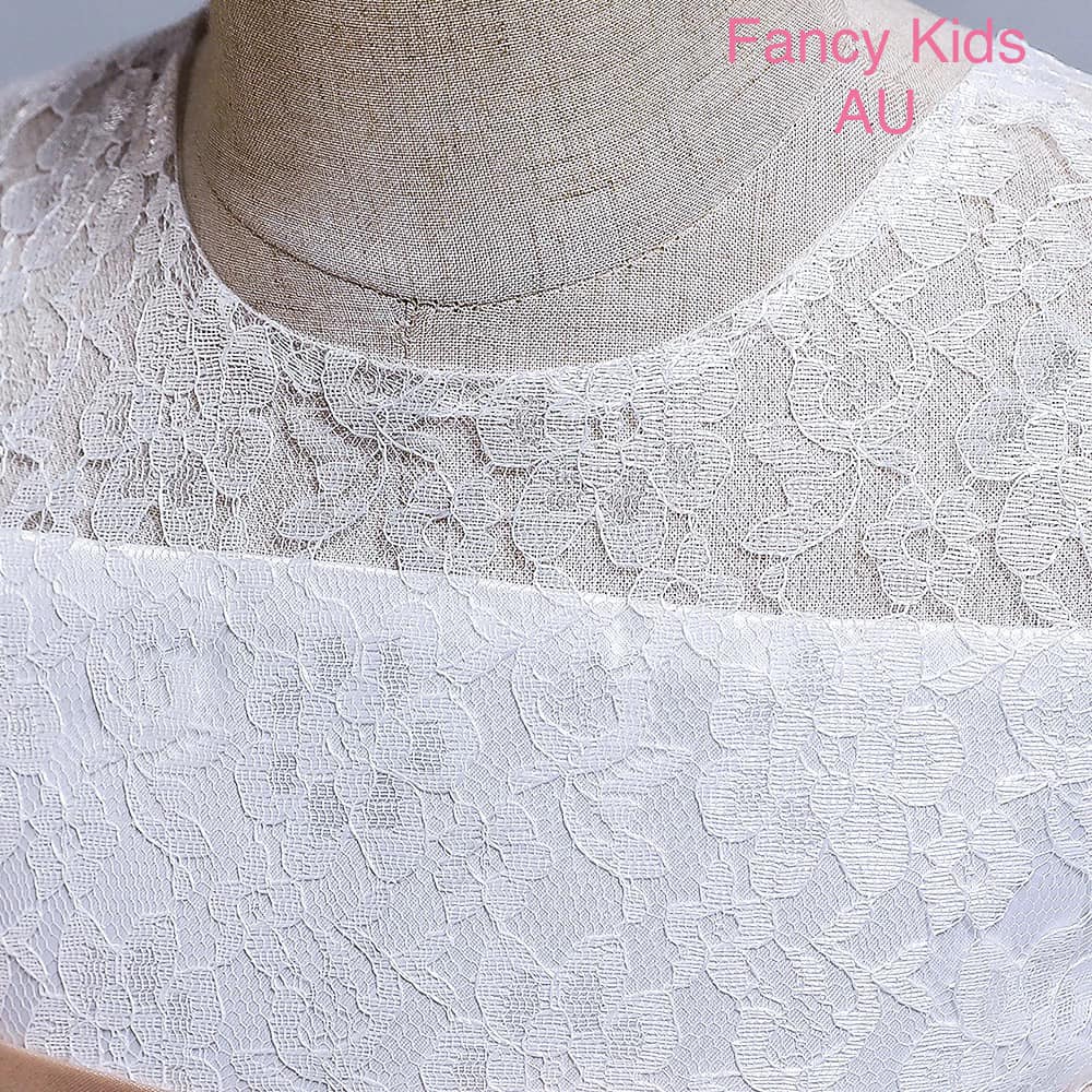 Rosy lace dress- White