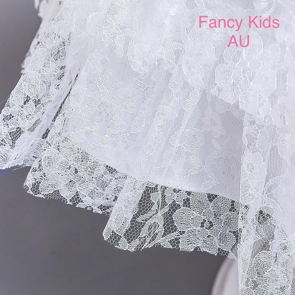 Rosy lace dress- White